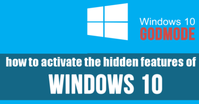 how to activate the hidden features of windows