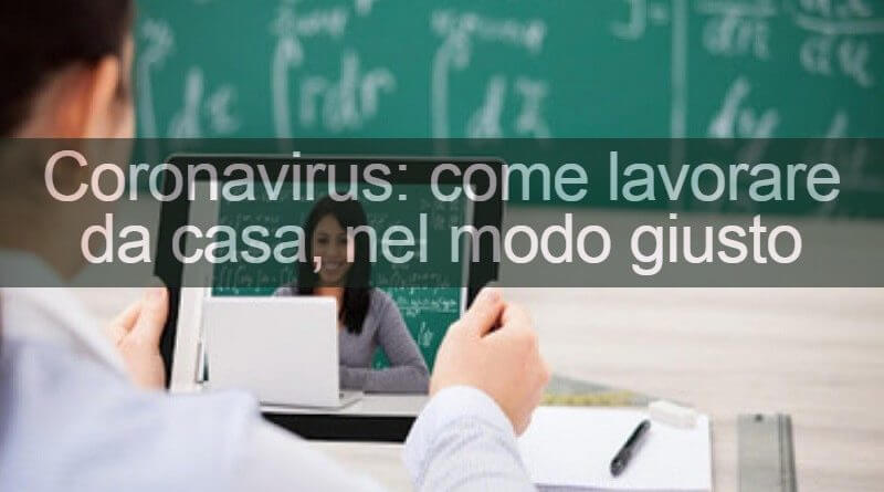 coronavirus: come lavorare da casa