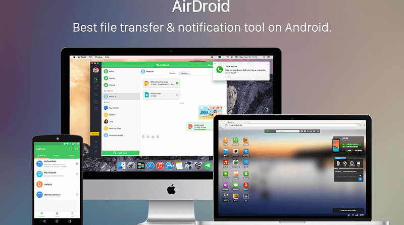 how to transfer files from pc to smartphone with airdroid