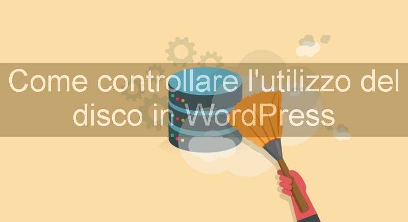 come controllare l'utilizzo del disco con wordpress