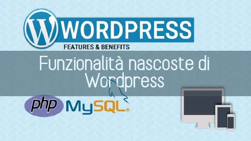 funzionalità nascoste di WordPress