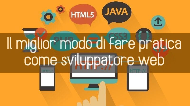 fare pratica come sviluppatore web