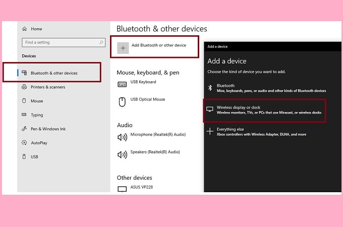 come condividere lo schermo in windows 10