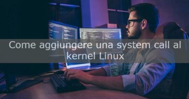 come aggiungere una system call