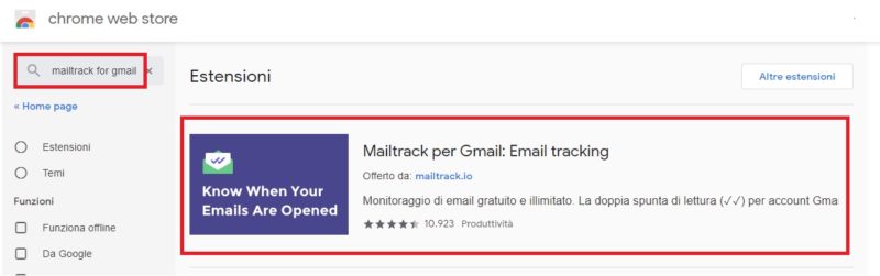 estensione mailtrack