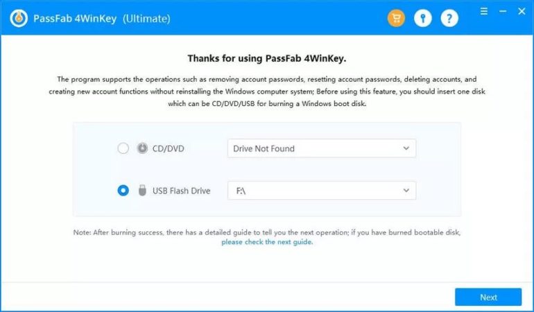 resettare la password di windows 10 con passfab 4winkey