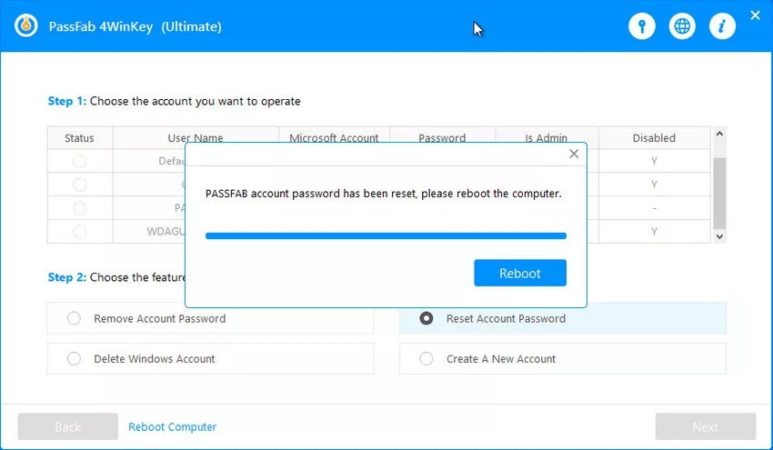 resettare la password di windows 10