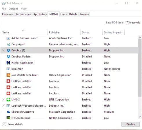 programmi in esecuzione automatica windows 10