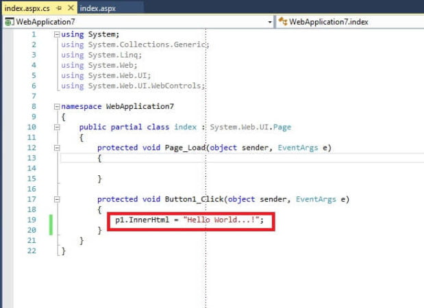 visual studio hello world