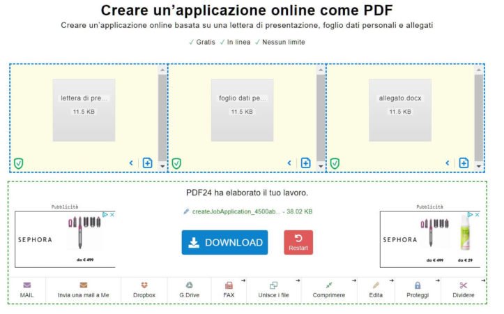 crea applicazione pdf