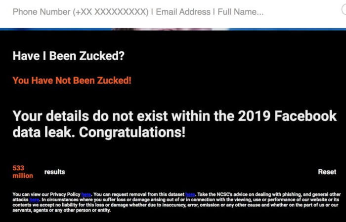 violazione della privacy con Have I Been Zucked