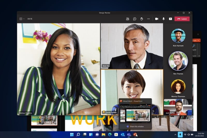 Microsoft Teams integrated in Windows 11