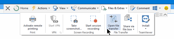 teamviewer - scheda file & Extra