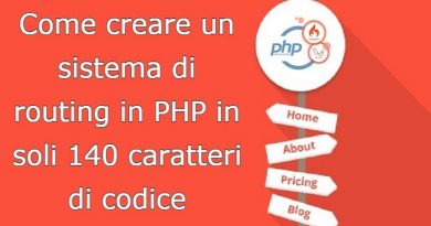 come creare un sistema di routing in php