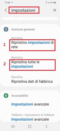 ripristino telefono android