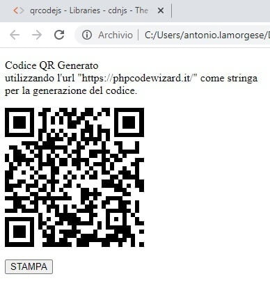 codice qr con javascript