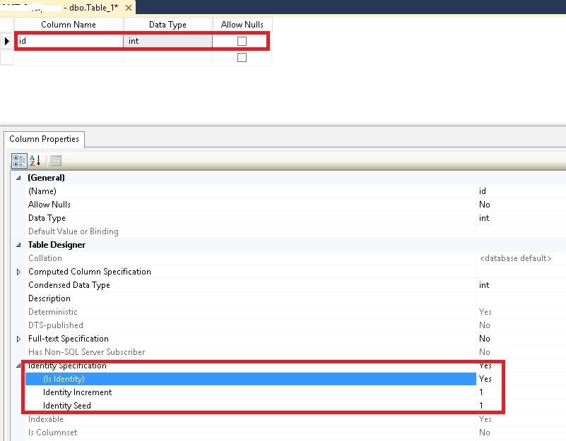 create id field auto-increment to query sql server