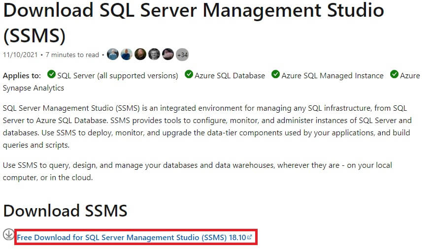 download sql server 2019 management studio