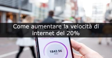 aumentare velocità internet