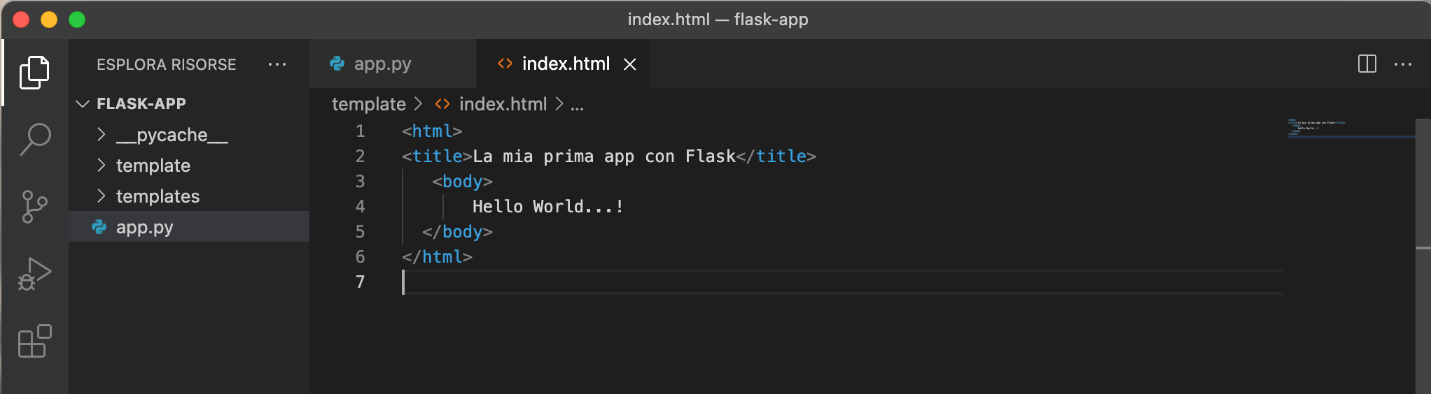 create web app with python e flask