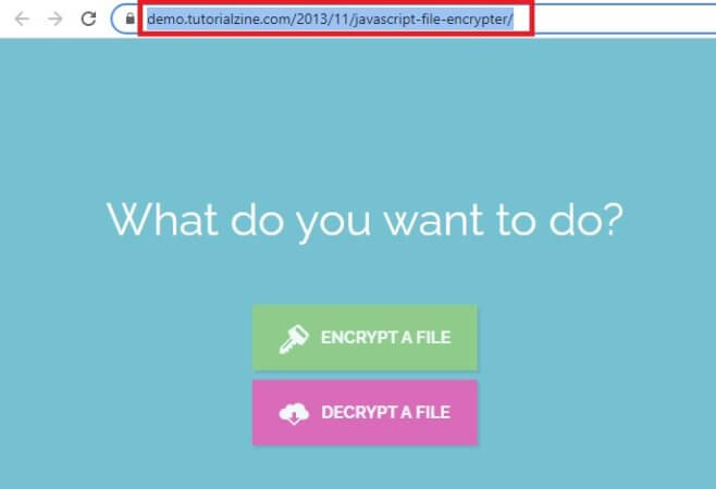 criptare file online con la demo
