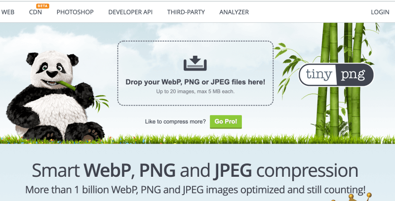 tinypng - comprimere file gratis online 