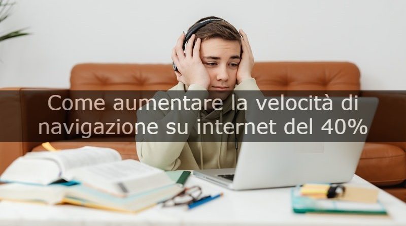 aumentare velocità internet