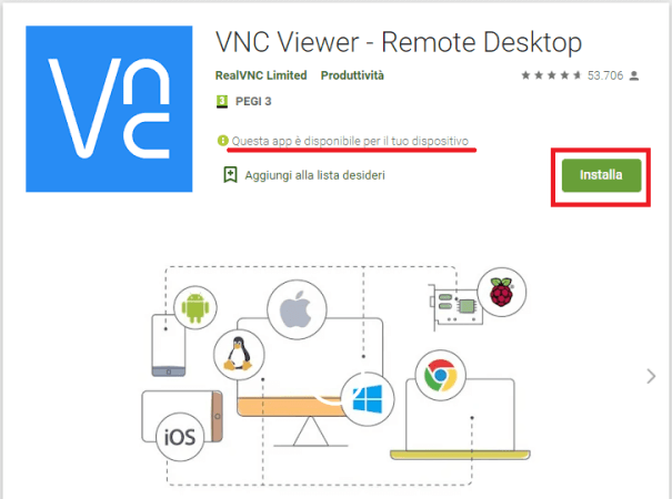 VNC Viewer per Android