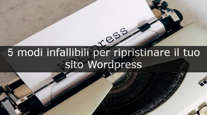 wordpress non funziona