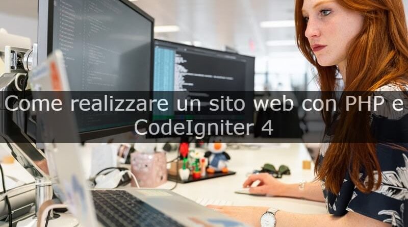 realizzare un sito web con PHP e CodeIgniter 4