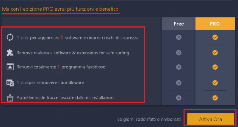 Funzioni aggiuntive di IObit Uninstall Tool PRO