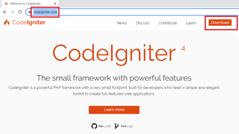 realizzare un sito web con CodeIgniter 4