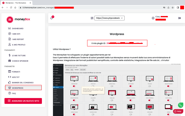 ricavare l'ID per il plugin di WordPress