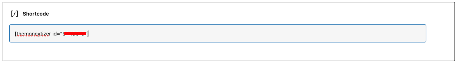 shortcode para wordpress por TheMoneytizer