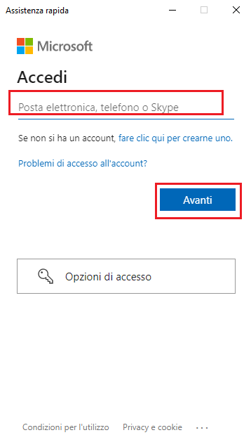 Offri assistenza su Windows 10