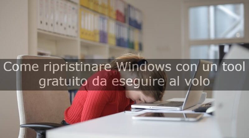 come ripristinare windows 10