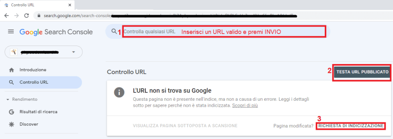 Forza indicizzazione su Google