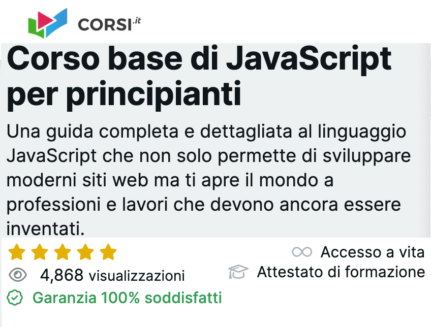 corso base di javascript