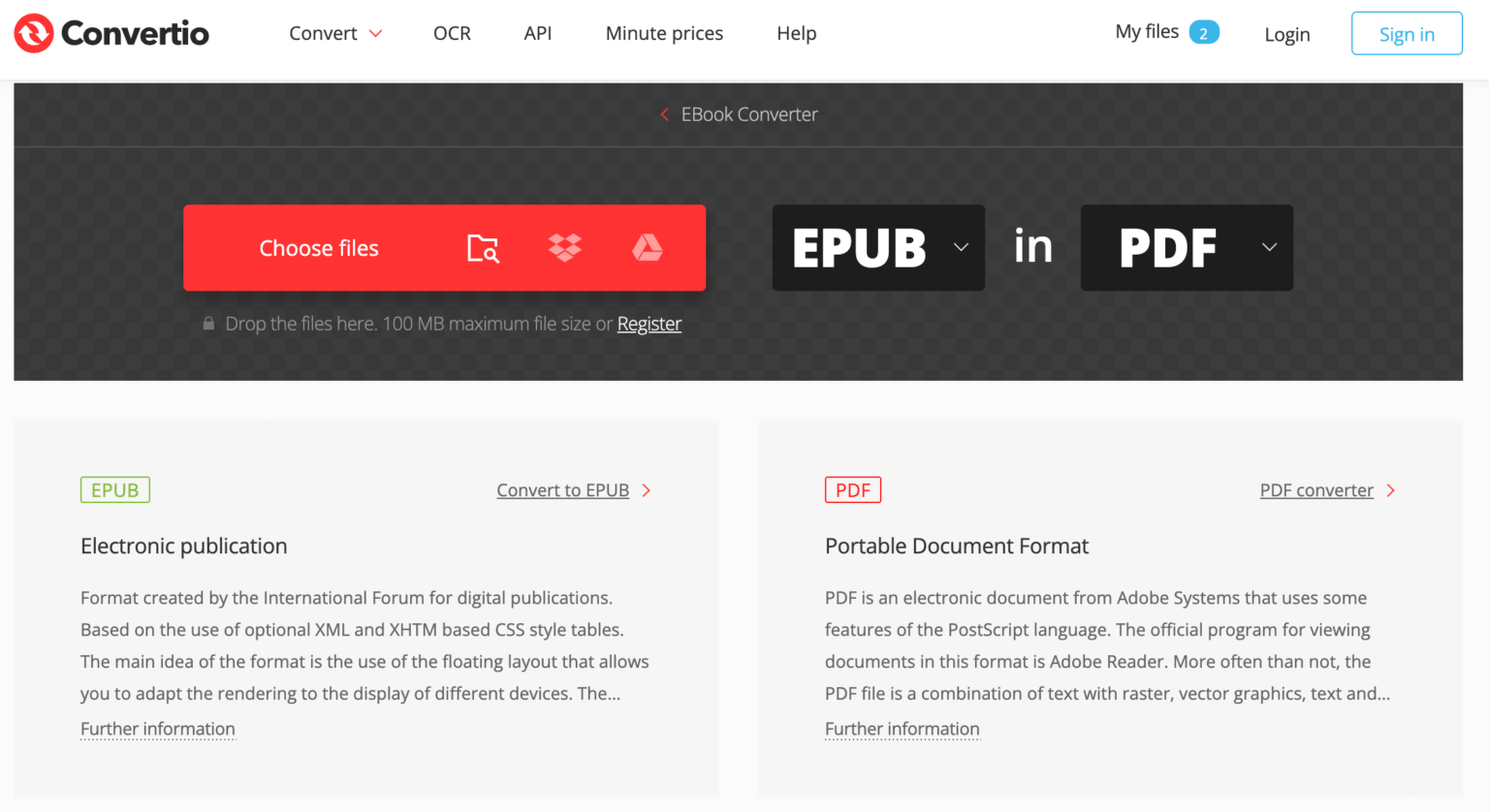 convertir formato epub a pdf