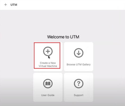 Creare una nuova macchina virtuale con UTM