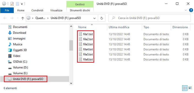 iso file mounted in the explorer