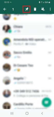 come fissare una chat in prima posizione su whatsapp