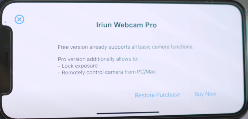 iriun webcam Pro