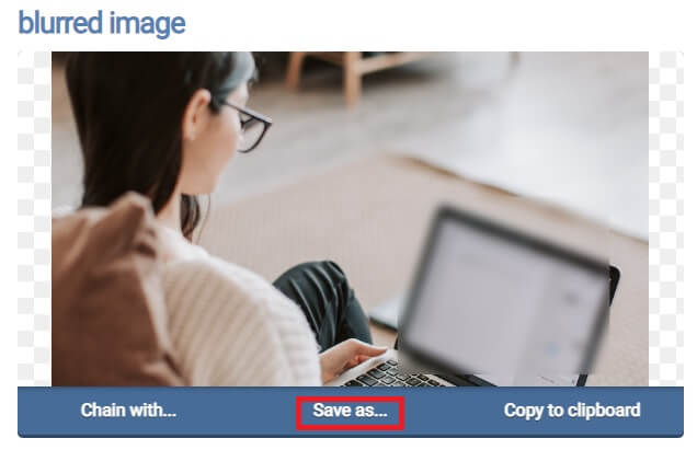 Blur photo online - Save blurred image