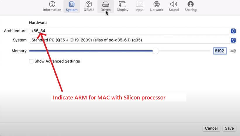 insert data in system tab UTM