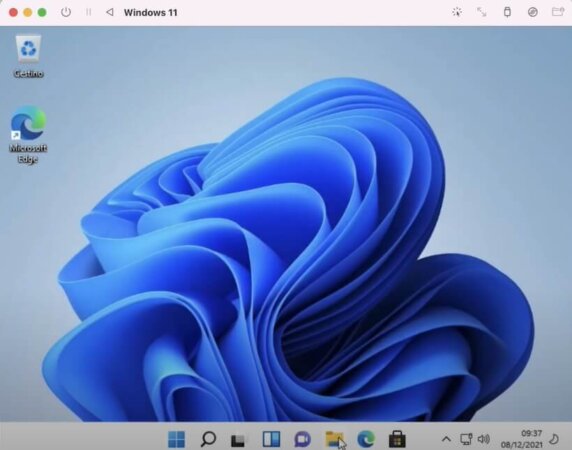 Windows 11 avviato su mac m1