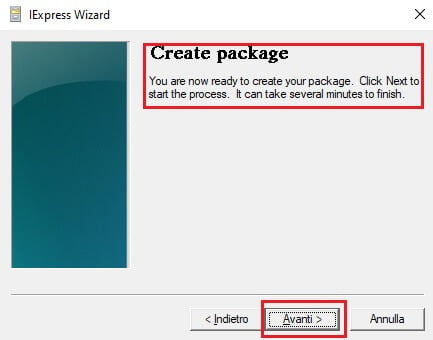 Creazione del pacchetto di installazione