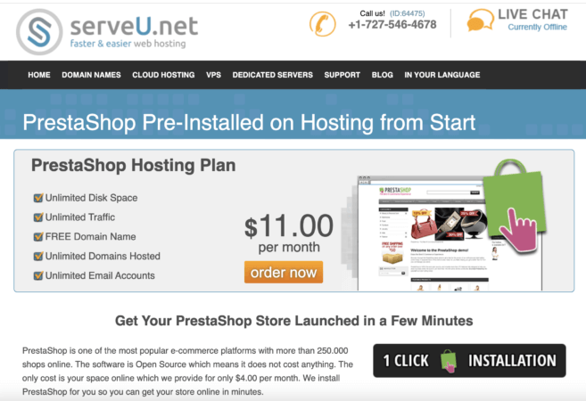 The Best Prestashop Hosting Pre-Installed activate it in just 1 click