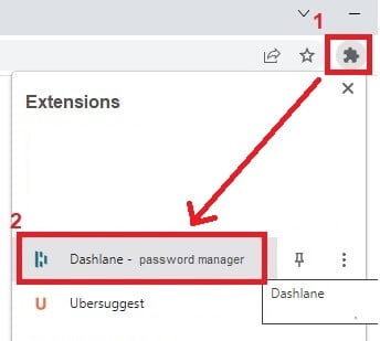 Activate Dashlane in Chrome