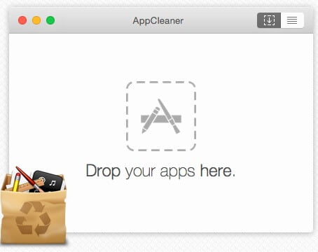 Arrastre aplicaciones para eliminar en AppCleaner